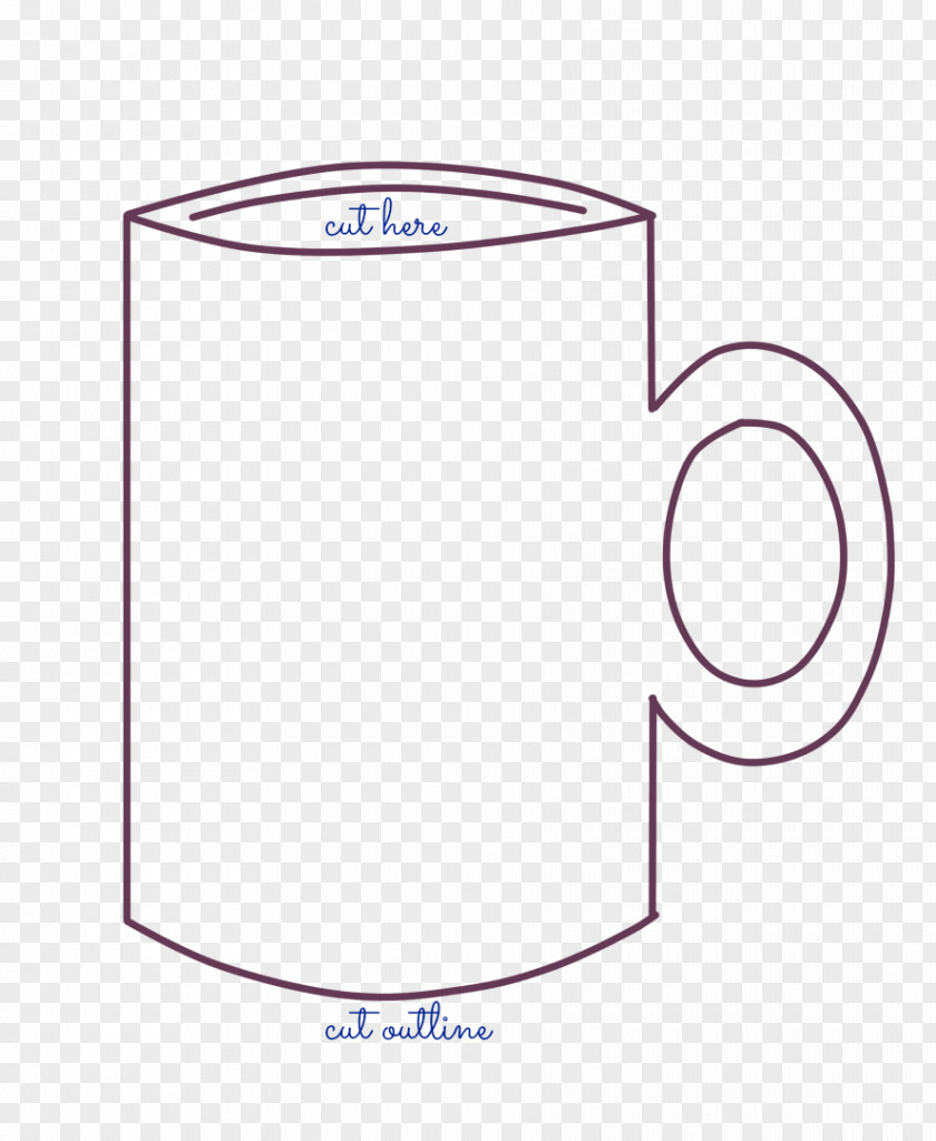 Hand-painted Coffee Cup Line Angle PNG