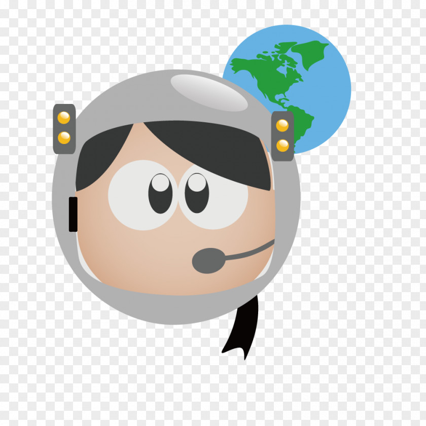 Vector Simple Hand-painted Astronaut Avatar Job Profession Clip Art PNG