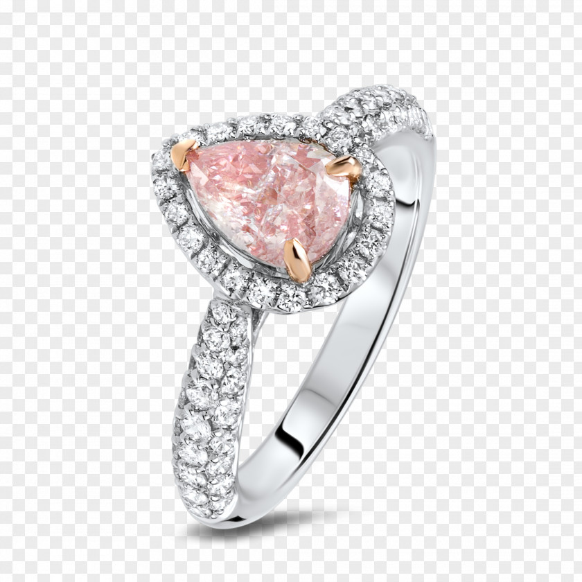 Diamond Pink Engagement Ring Carat PNG