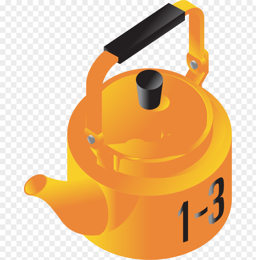Vector Painted Kettle Stove Clip Art PNG