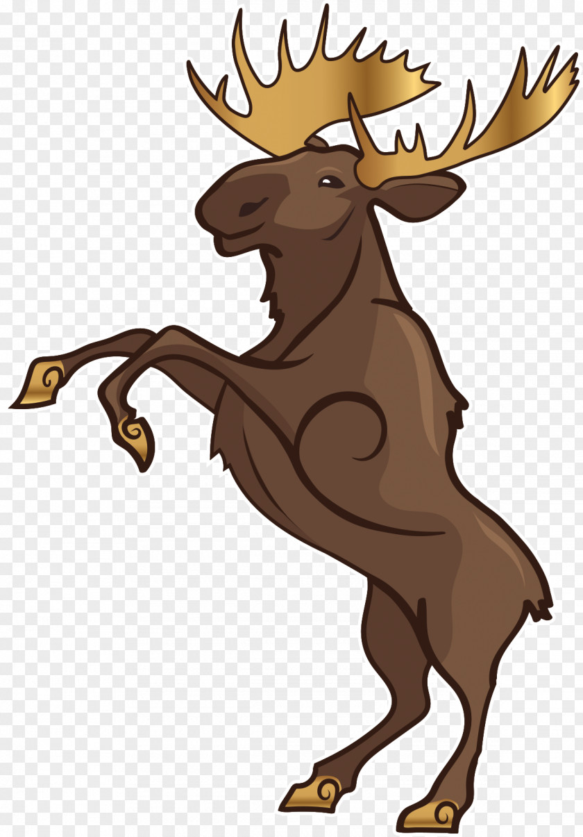 Moose Elk Antler Terrestrial Animal Clip Art PNG