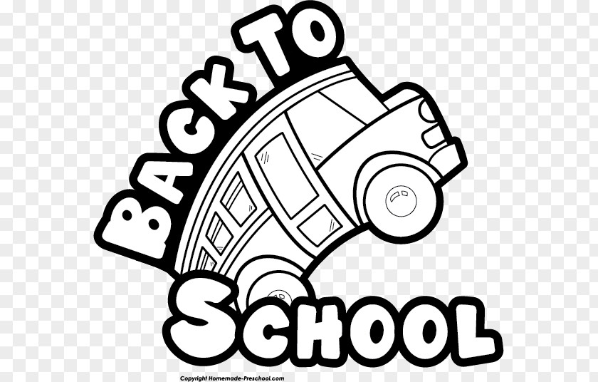 School Black And White Clip Art PNG