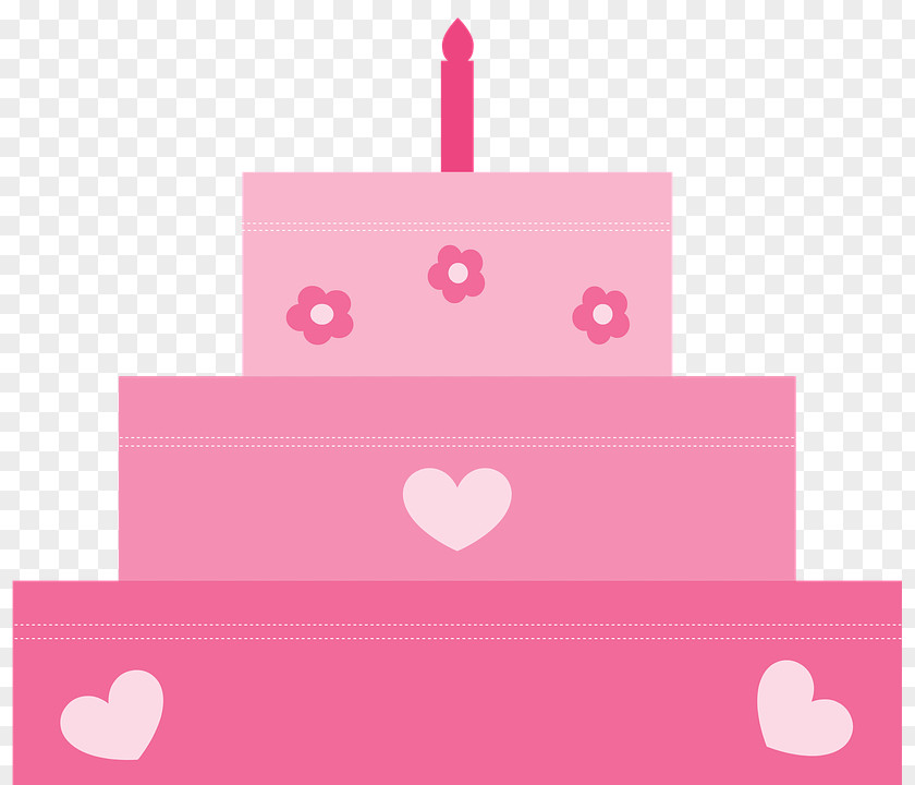 Birthday Cake Torte Pink PNG