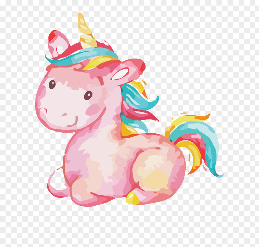 Cartoon Unicorn Birthday Greeting & Note Cards Party Convite PNG