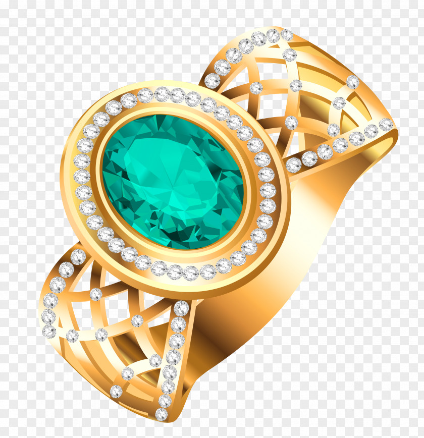 Golden Ring With Diamonds Clipart Picture Jewellery Gemstone Clip Art PNG