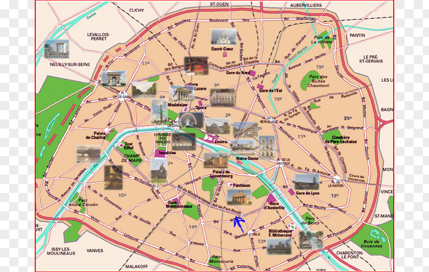 Paris Arrondissement Of City Map World PNG