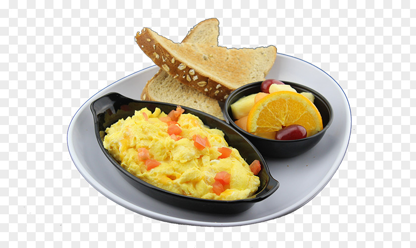 Scrambled Eggs Full Breakfast Vegetarian Cuisine Hash Browns Toast PNG
