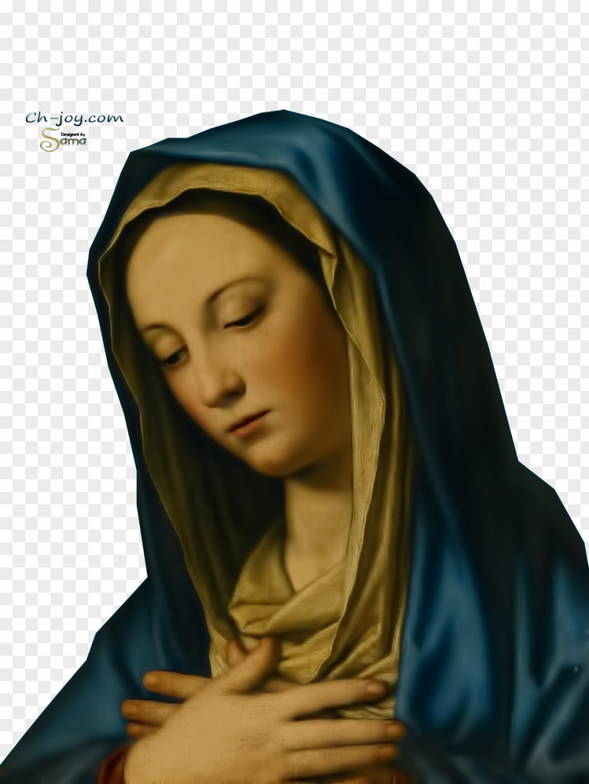 Virgin Mary Madonna In Prayer Painting PNG