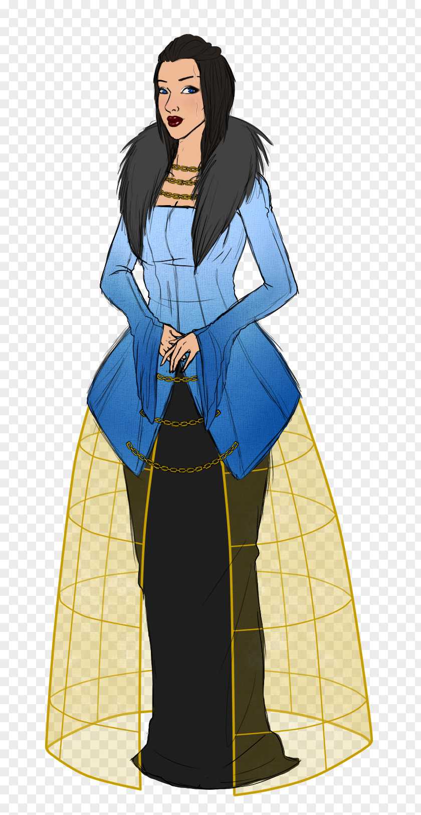 Winter Palace Robe Dress Sleeve Character PNG