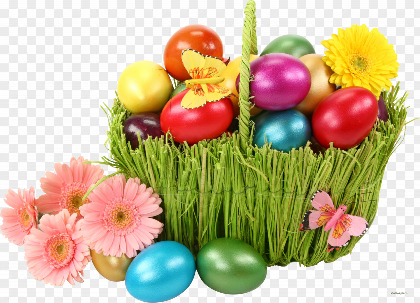 Easter Bunny Egg Holiday Basket PNG