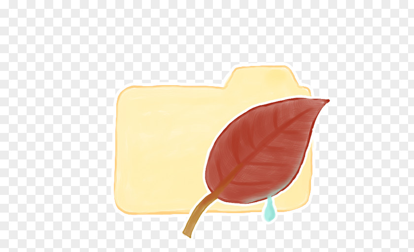 Folder Vanilla Leaf Peach Yellow PNG