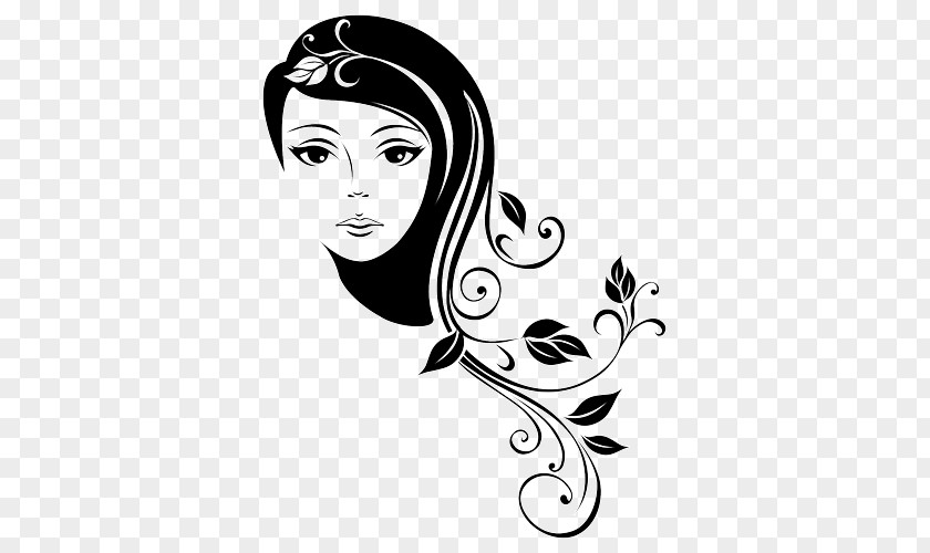 Silhouette Drawing Woman Face Illustration PNG