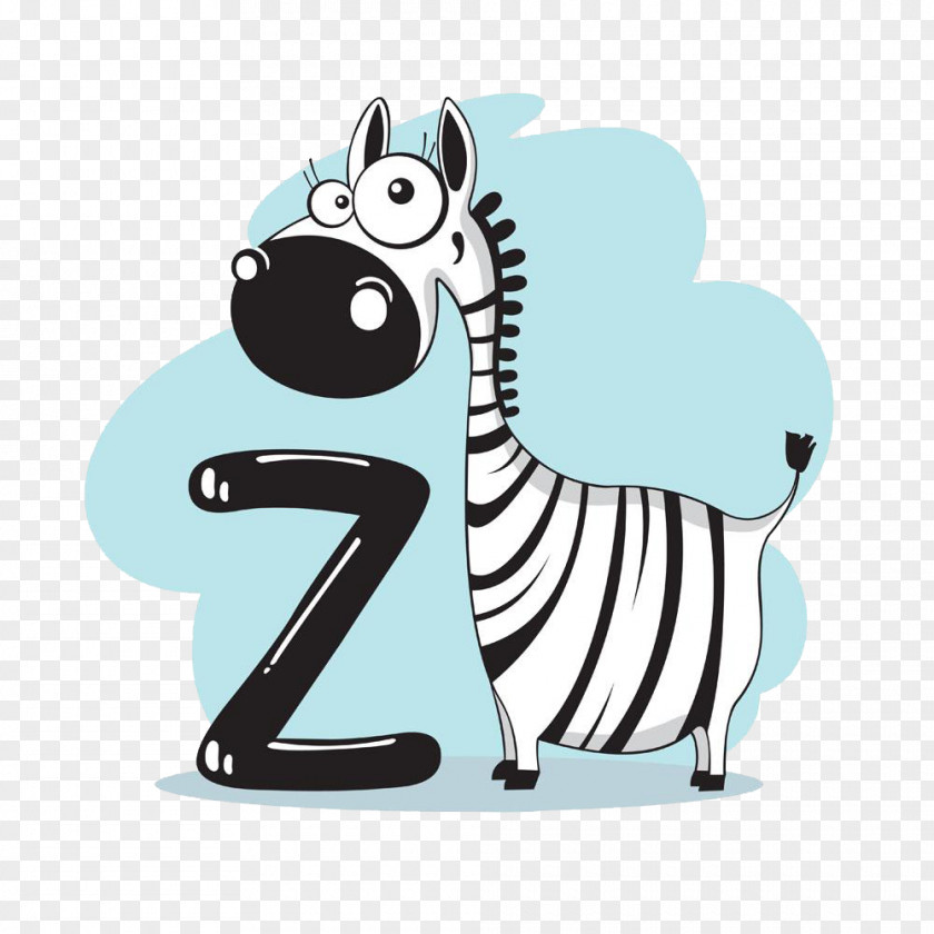 Zebra And The Letter Z High-definition Buckle Material Cartoon Humour Stock Photography Royalty-free PNG
