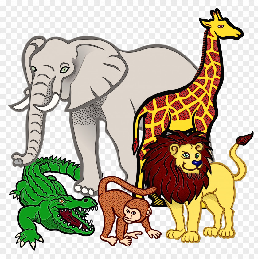 Animal Figure Cartoon Indian Elephant PNG