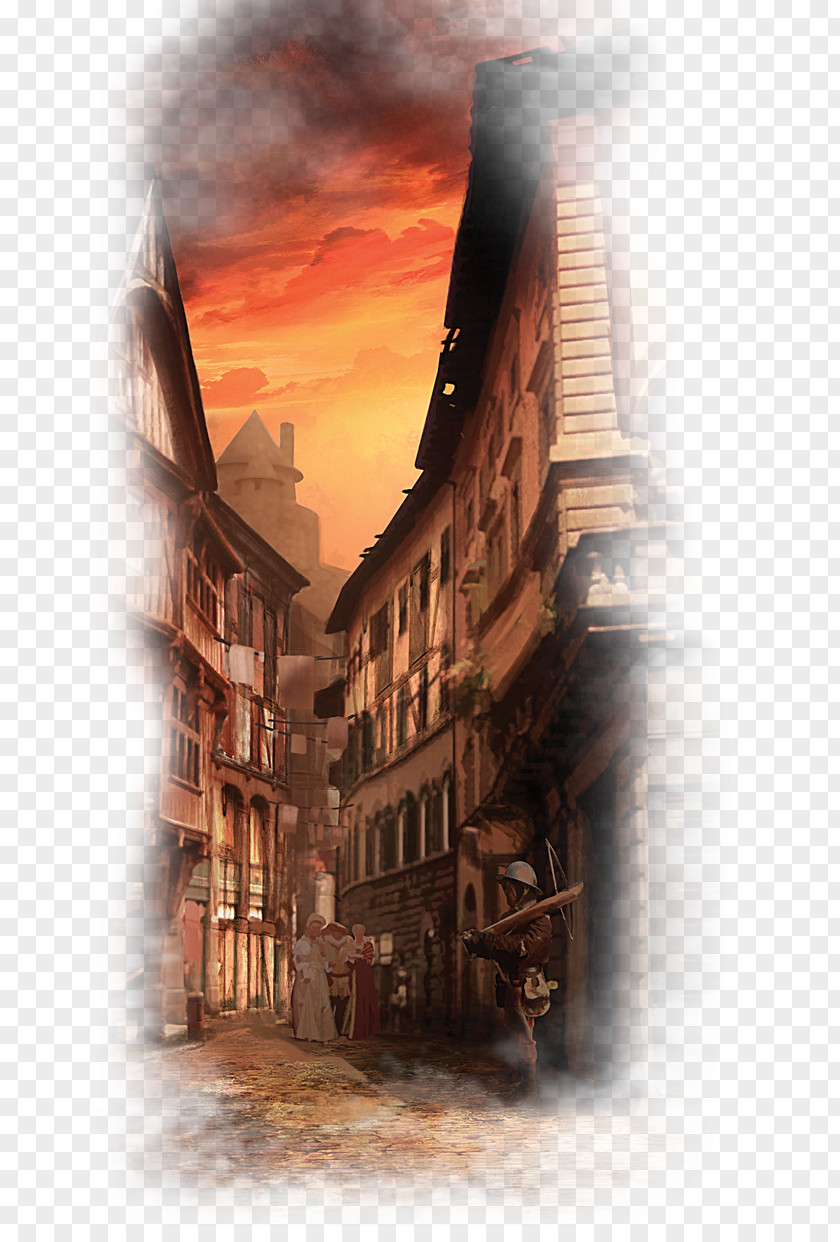 Free Internet Chess Server Splendor Watercolor Painting Alley Facade PNG