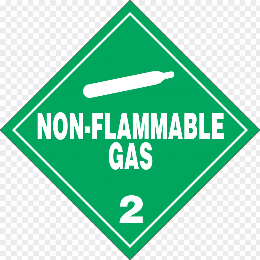 Hazmat Cliparts Combustibility And Flammability HAZMAT Class 2 Gases Placard Dangerous Goods PNG