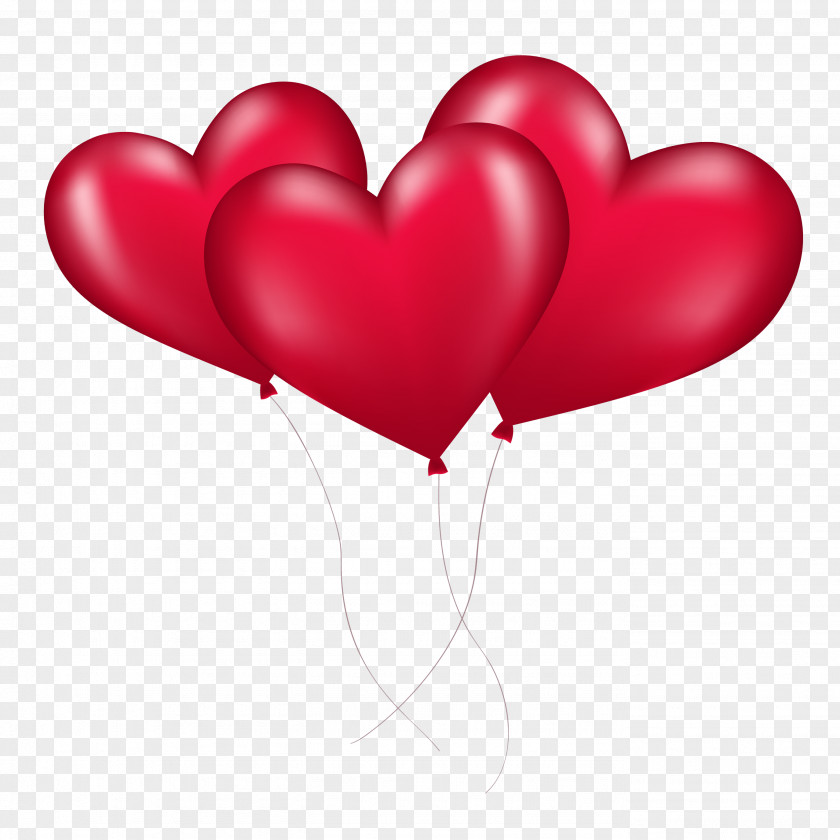 Red Heart Balloon Valentines Day PNG