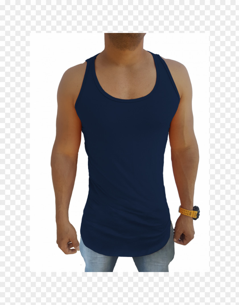 T-shirt Sleeveless Shirt Blue Blouse PNG