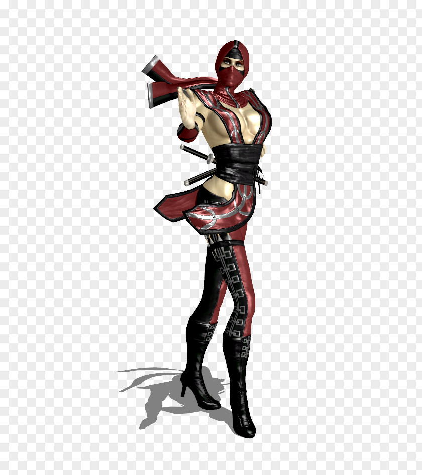 70's Alternative Mortal Kombat X Skarlet Scorpion Costume PNG
