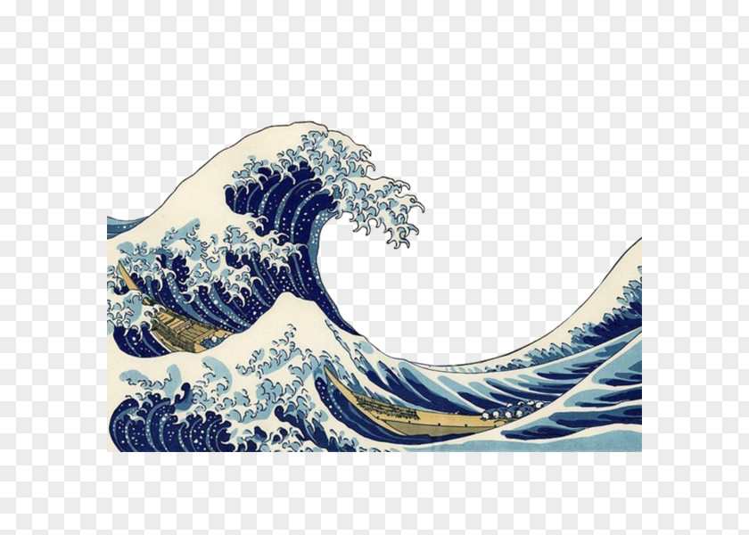 Creative Waves The Great Wave Off Kanagawa Printmaking Thirty-six Views Of Mount Fuji Ukiyo-e Woodblock Printing In Japan PNG