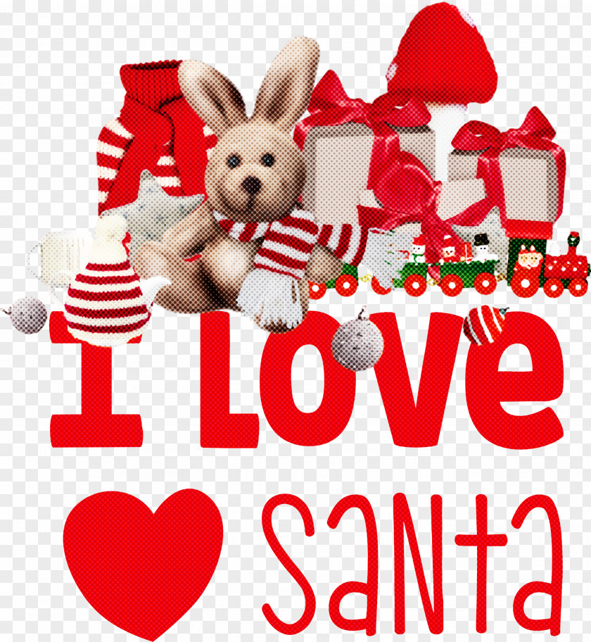 I Love Santa Christmas PNG