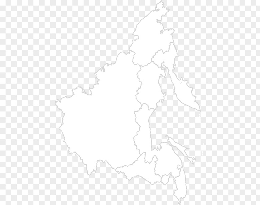 Map White Line Art Tree PNG
