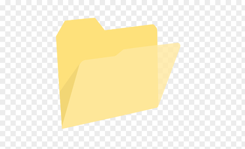 ModernXP 35 Folder Open Angle Material Yellow Line PNG