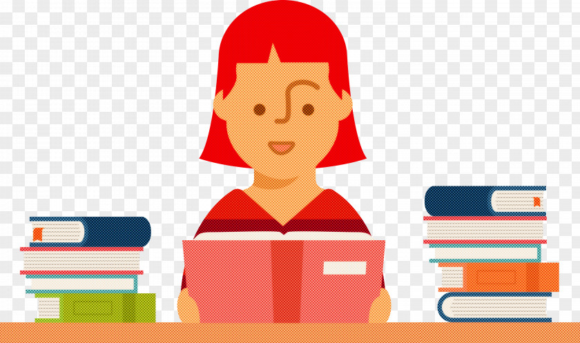 Teacher Reading Book PNG