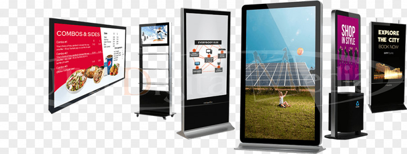 Digital Signage Interactive Kiosks Signs Product Comparison Television Display Device PNG