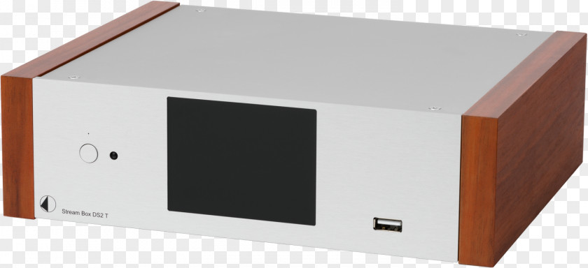 Product Box Design Pro-Ject Stream DS2 T CD Phono USB (MC, MM, High End, Variable Input Impedance) Streaming Media PNG