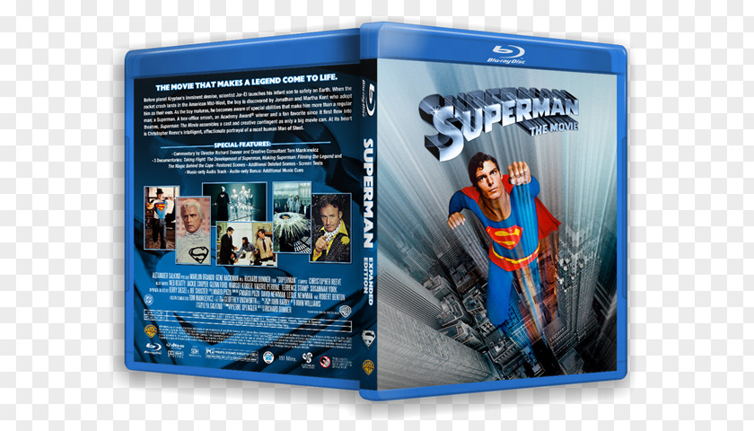 Superman Blu-ray Disc Extended Edition DVD Cover Art PNG