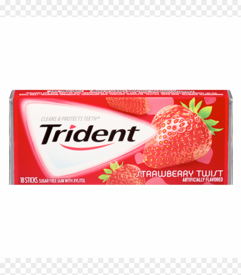 Chewing Gum Trident Candy Bubble Strawberry PNG