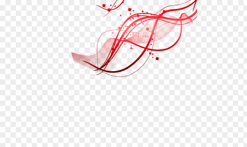 Floating Red Ribbon PNG