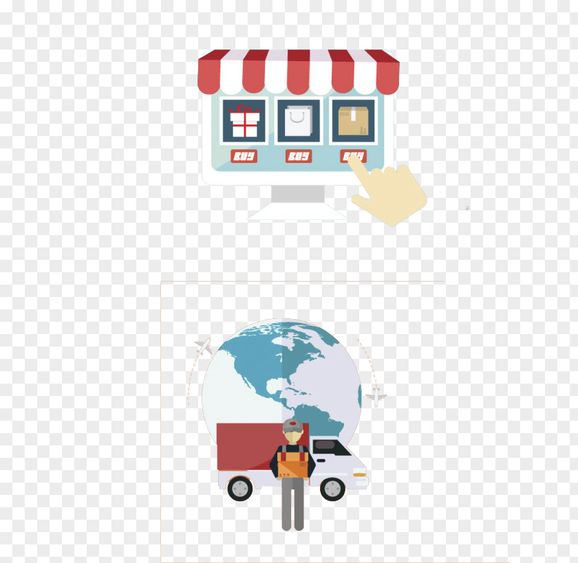 Global Internet Material Vector Online Shopping Web Banner E-commerce PNG