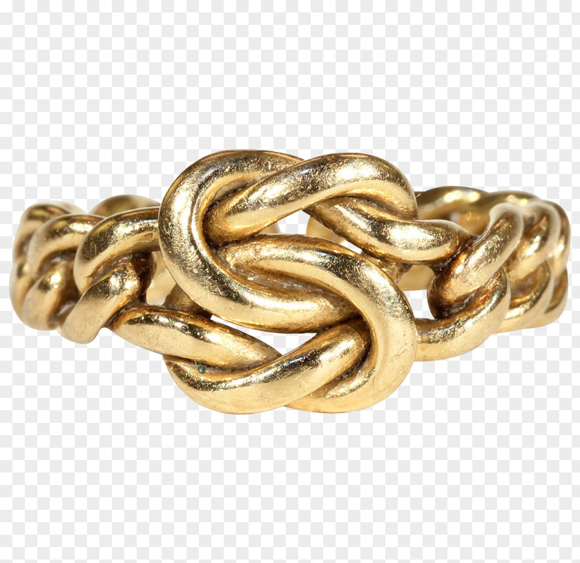 Gold True Lover's Knot Wedding Ring PNG