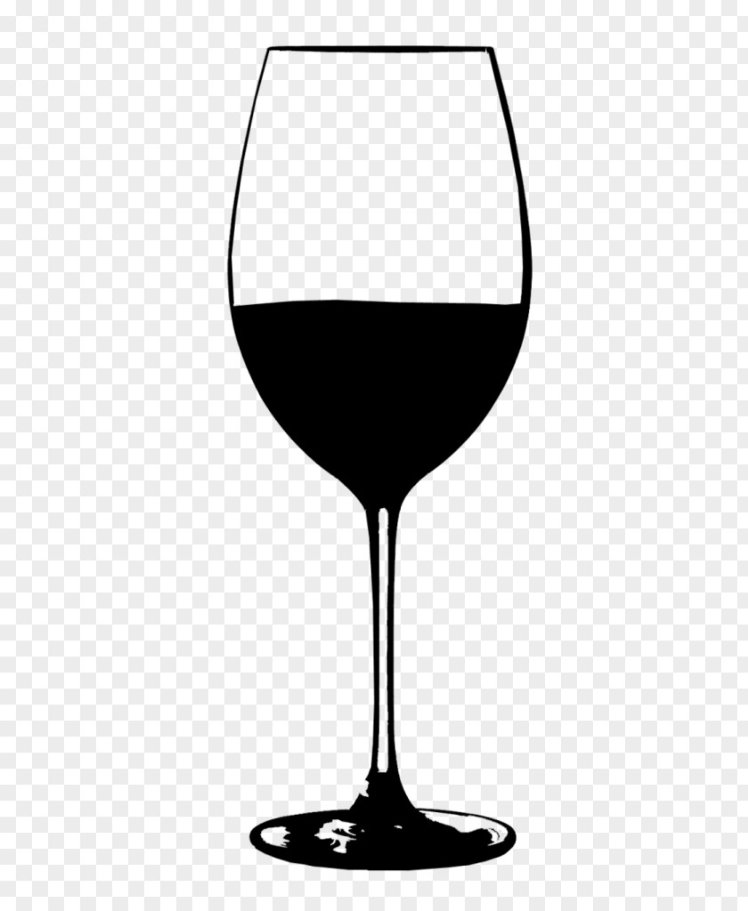 M Product Design Wine Glass Champagne Black & White PNG