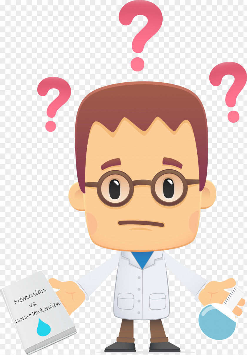 Confused Cartoon Question Clip Art Vector Graphics Scientist Illustration Royalty-free PNG