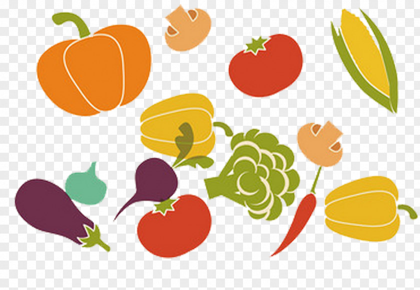 Creative Fruits And Vegetables Fruit Vegetable Illustration PNG