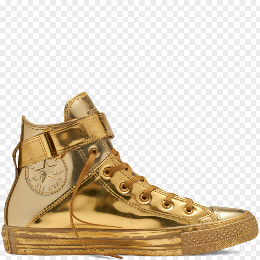 Gold Sneakers Chuck Taylor All-Stars Converse High-top Shoe PNG