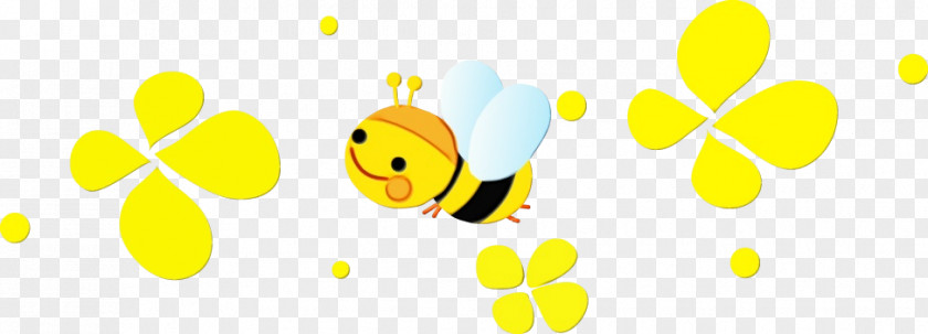Honey Bee Insect Smiley Yellow Bees PNG
