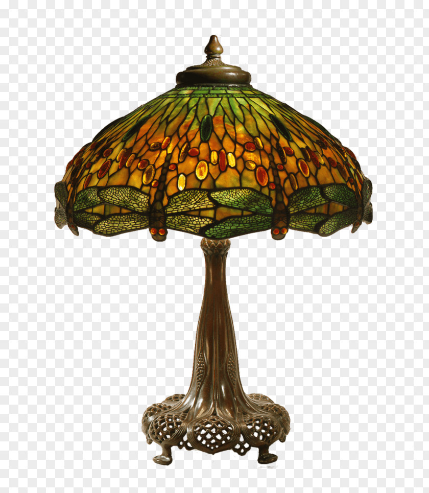 Hanging Lamp Art Nouveau Tiffany Deco Electric Light PNG