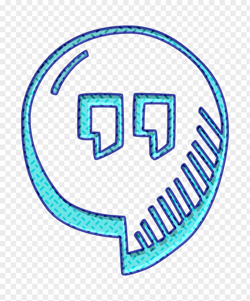 Symbol Electric Blue Hand Drawn Icon Hangouts Social PNG