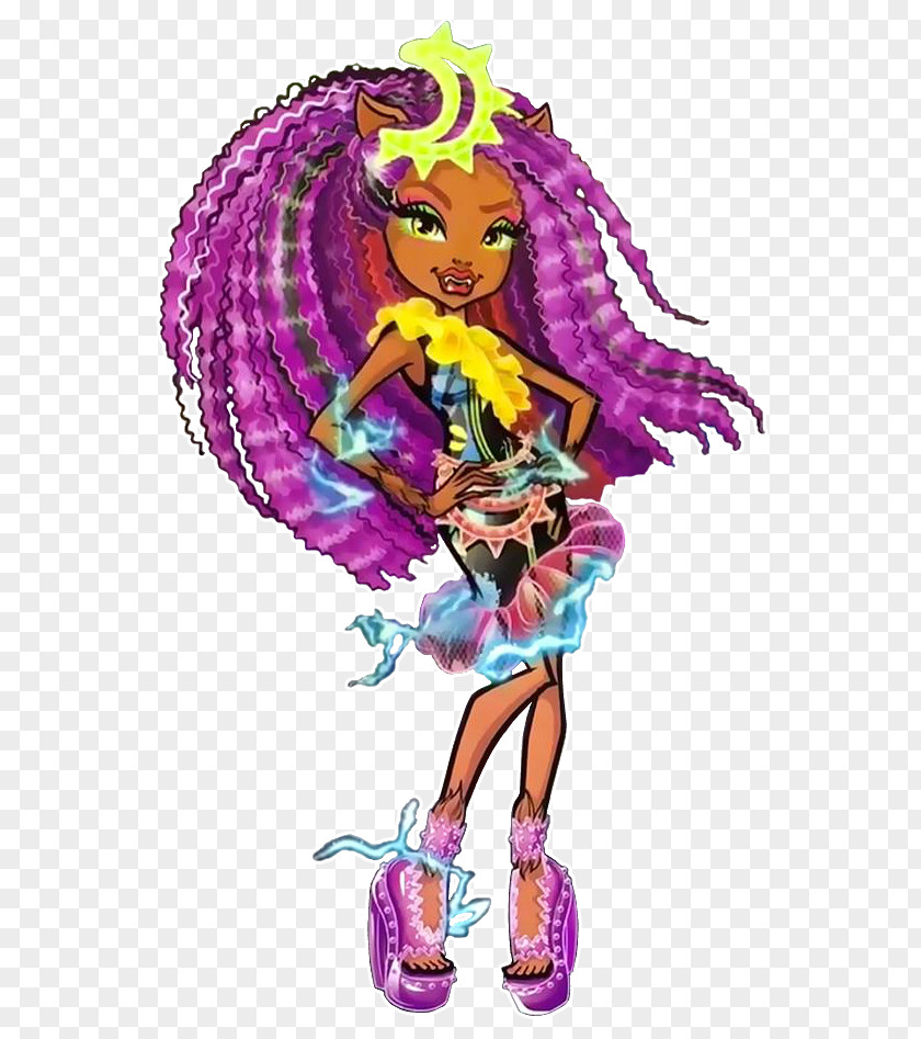 Monstera Monster High Doll Electrified Clawdeen Wolf PNG