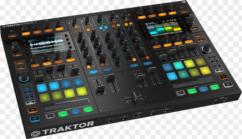 Niñas Native Traktor Kontrol S8 DJ Controller Disc Jockey Instruments PNG