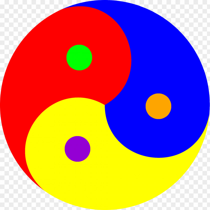 Yin Yang Yellow And Color Theory Secondary PNG