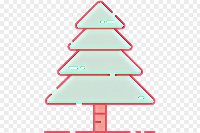Pine Family Triangle Christmas Tree PNG