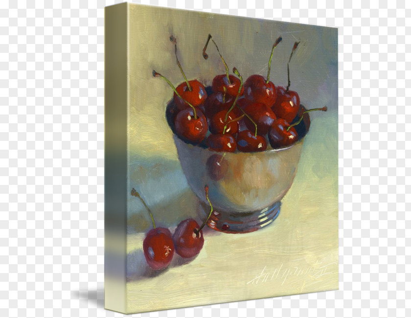 Cherry Still Life Photography Oil Painting PNG