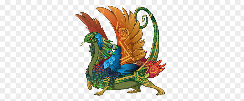 Dragon Quetzalcoatl Airplane Rooster Deity PNG