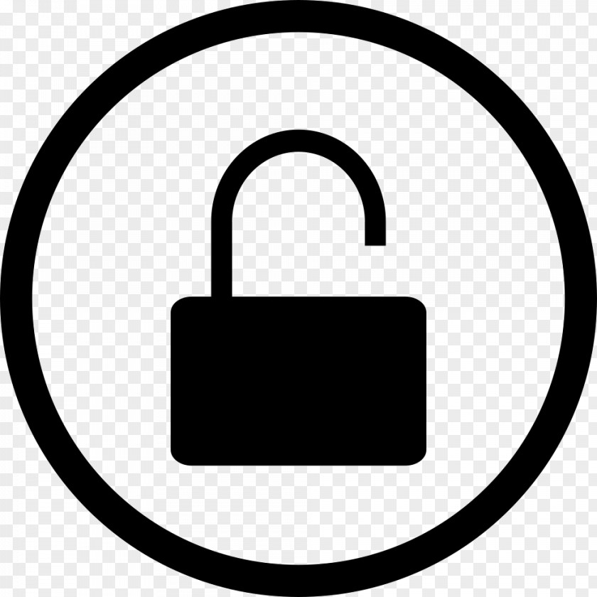 Padlock White Line Clip Art PNG