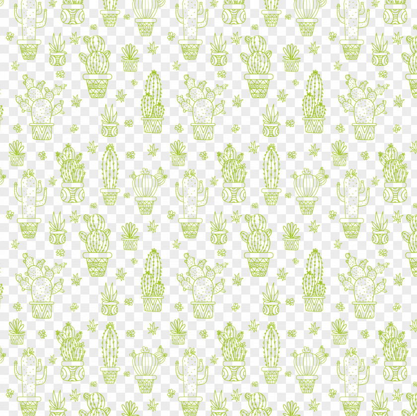 Shading Vector Cactus Textile Green Pattern PNG